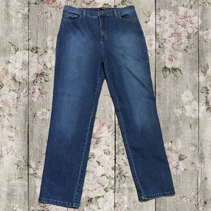 Gloria Vanderbilt Amanda Blue Straight Leg Jeans ~ Sz 12 ~12" Rise ~ 29" Inseam